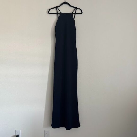 Calvin Klein Navy Low Back Halter Dress - Picture 1 of 6